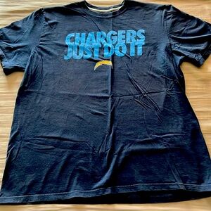 Men’s Nike XXL LA Chargers just do it navy blue short sleeve Tshirt